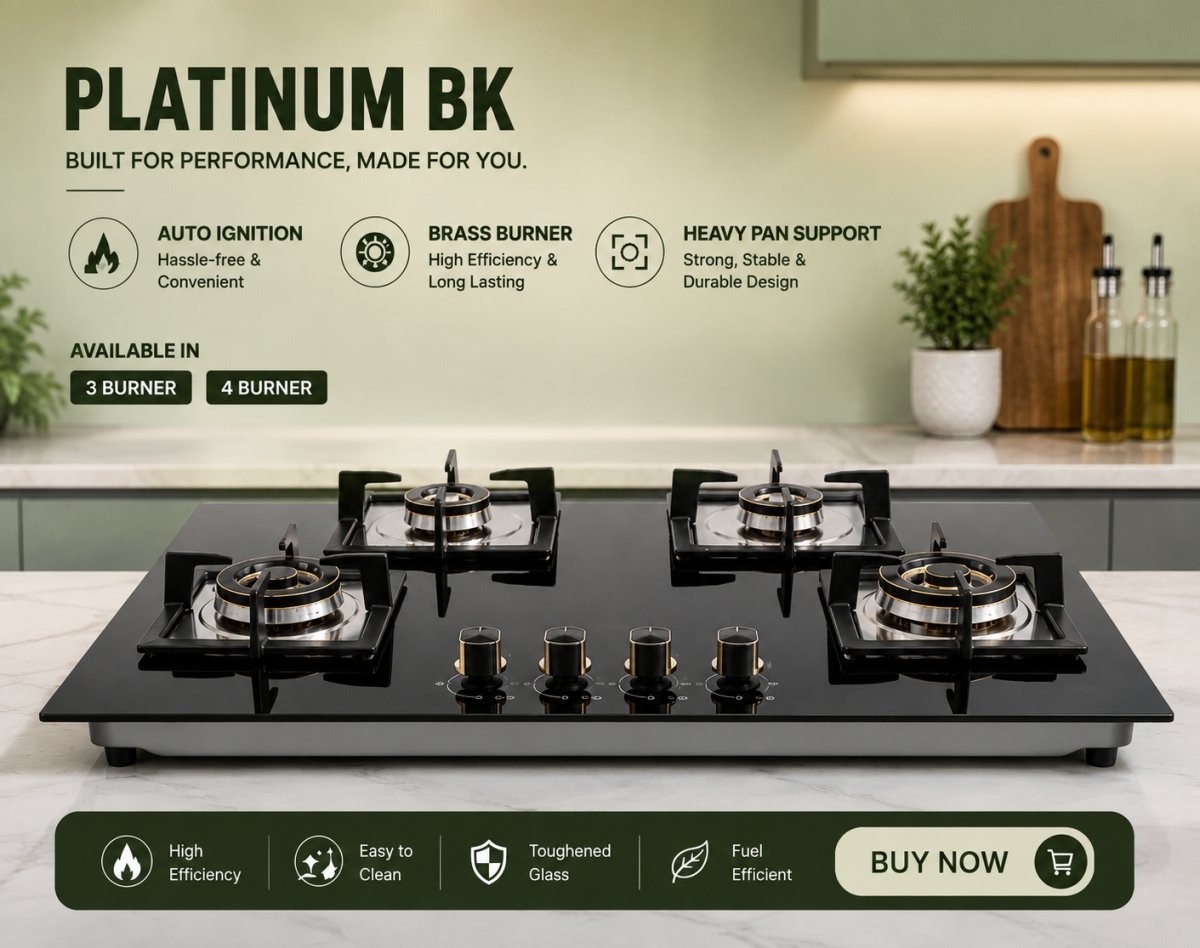 Platinum 4b bk cooktop hobtop gas stove