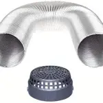 Flexible 6-Inch Aluminium Ducting, Heavy Duty, Extendable upto 5-Feet for Chimney Exhaust Semi Rigid Duct Pipe Hose Pipe