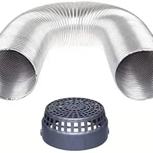 Flexible 6-Inch Aluminium Ducting, Heavy Duty, Extendable upto 5-Feet for Chimney Exhaust Semi Rigid Duct Pipe Hose Pipe