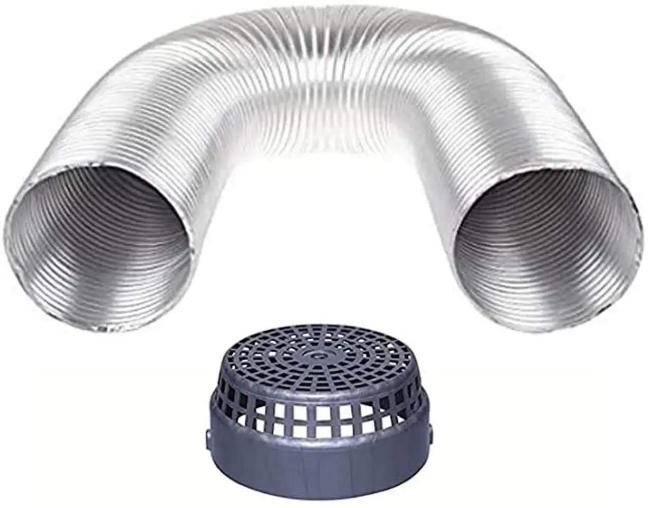 Flexible 6-Inch Aluminium Ducting, Heavy Duty, Extendable upto 5-Feet for Chimney Exhaust Semi Rigid Duct Pipe Hose Pipe