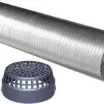 Flexible 6-Inch Aluminium Ducting, Heavy Duty, Extendable upto 5-Feet for Chimney Exhaust Semi Rigid Duct Pipe Hose Pipe