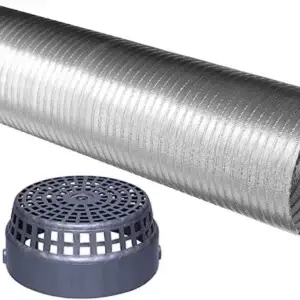 Flexible 6-Inch Aluminium Ducting, Heavy Duty, Extendable upto 5-Feet for Chimney Exhaust Semi Rigid Duct Pipe Hose Pipe